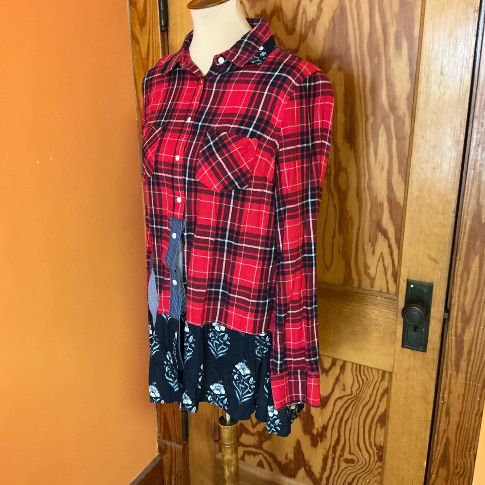 Merona Shabby Chic feminine ruffled flannel shirt - Picture 7 of 11